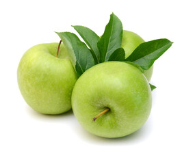 Green apple, isolated on white background