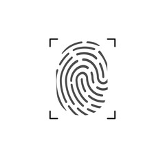 Fingerprint isolated on white background vector illustration