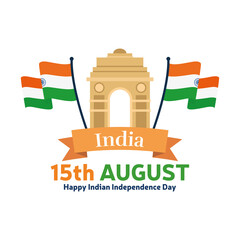 Fototapeta premium Independence of India card