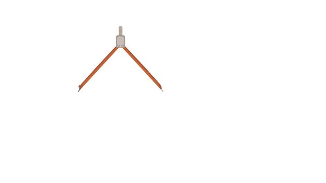 compasses draw a circle on a piece of paper