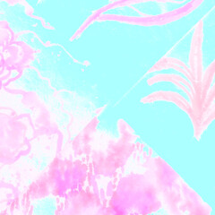 Obraz premium Gentle Blurred Purple Sky..Pastel Sunrise Violet Cloud..Indigo Tender Vivid Wave..Pink Blue Fluffy Patchwork..Gentle Tie Dye Background..