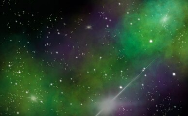 Obraz na płótnie Canvas Abstract nebulous background with stars. Space background. Stardust. Shining stars. Realistic cosmos, color nebula. Milky Way. Colorful galaxy. Digital art drawing