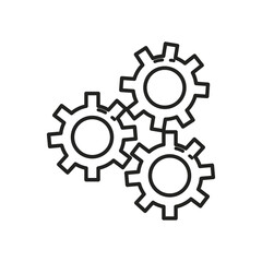 metal gears line style icon vector design