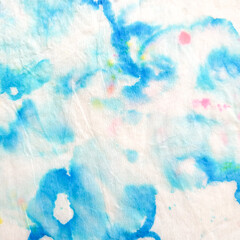 Indian Ikat. Aquarelle Creative Fabric. Vivid