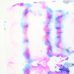 Paintbrush Tie Dye Artwork. Indian Ikat. Ink