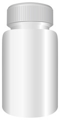 Blank vector white medicine bottle