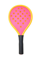 toy plastic tennis racket on white