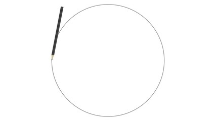 pencil draw a circle on a piece of paper