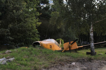plane wreck in jungle