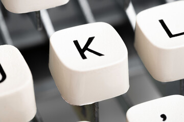 Manual Typewriter White Plastic Key Cap