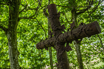 Fototapeta premium Calvaire à l'abbaye de Saint-Michel en Thiérache