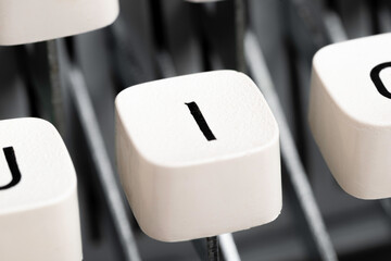 Manual Typewriter White Plastic Key Cap