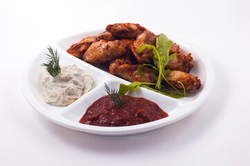 chicken wings  with sauces