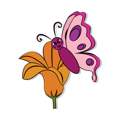 Isolated cute butterfly