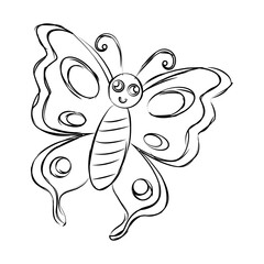 Isolated cute butterfly