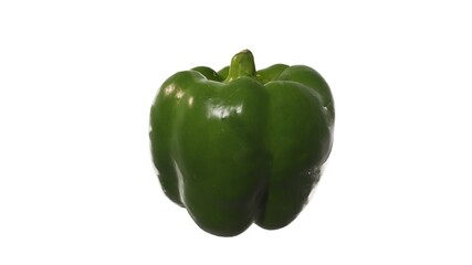 Green pepper. Eating out in nature.