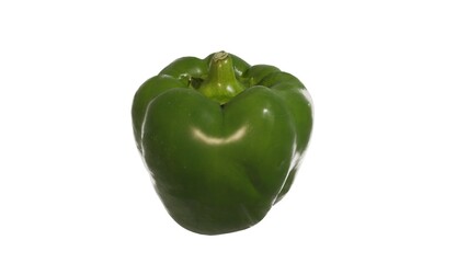Green pepper. Eating out in nature.