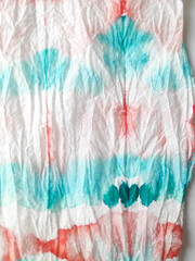 Tie Dye Elements. Dyed Watercolor Japanese Chevron. Wave Dress Dots Chevron. Background Tie Dye...