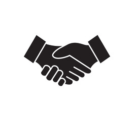 Handshake icon vector logo design template