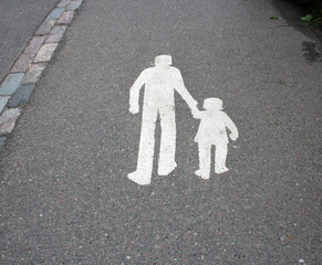 Road Marking Pedestrians, Helsinki, Finland