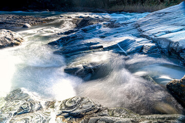【スローシャッター】河川の流れる水