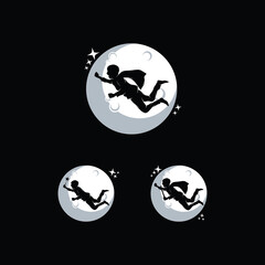 Kids reaching dream logo designs template