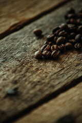 coffee beans on wood