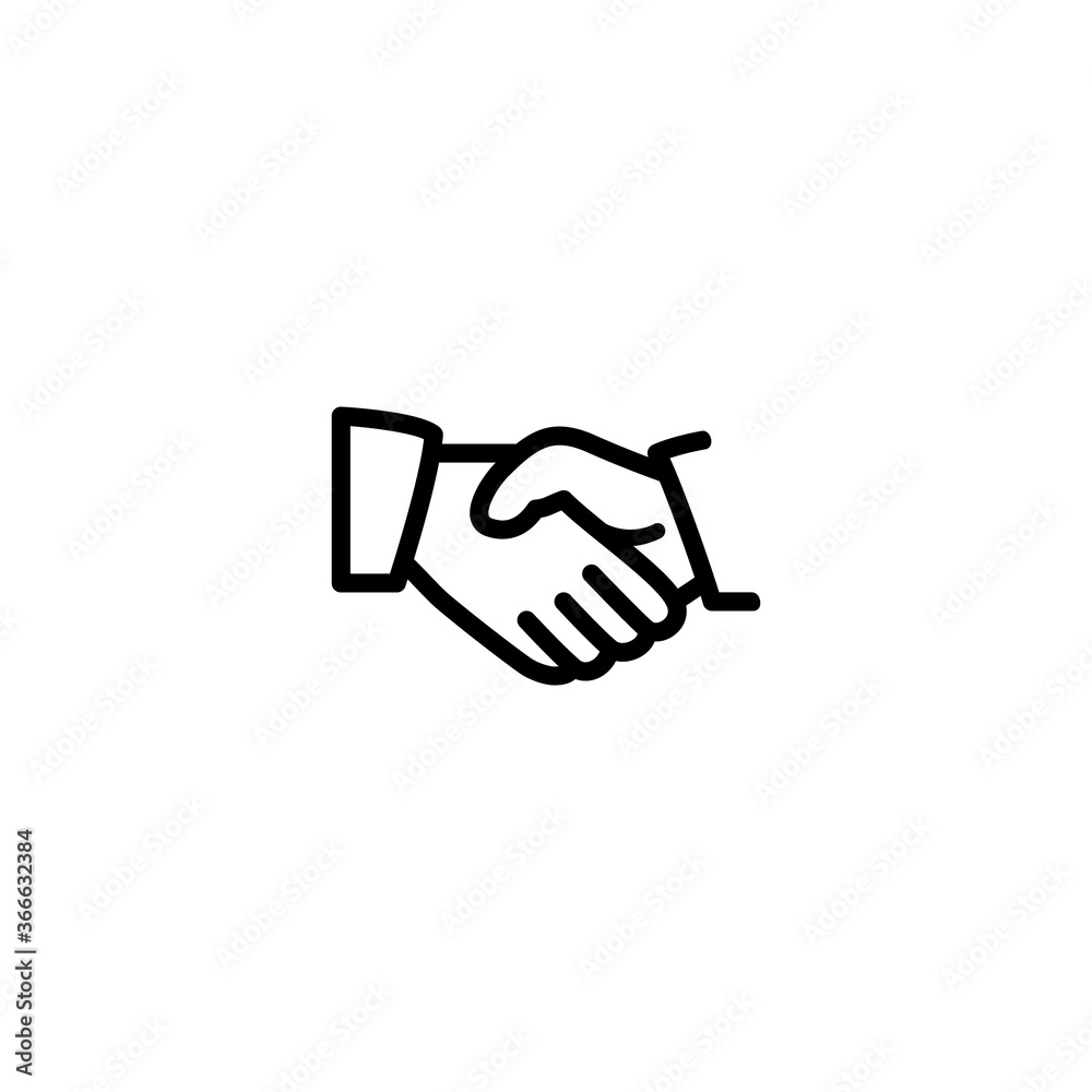 Fototapete handshake for web site computer and mobile vector