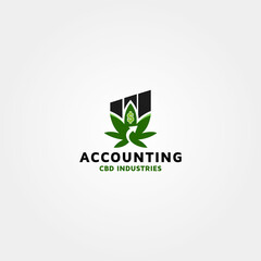 accounting CBD industries vector logo design template