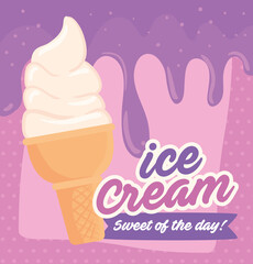 ice cream poster, delicious ice cream