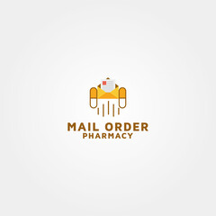 Mail Order Pharmacy Logo vector logo design template