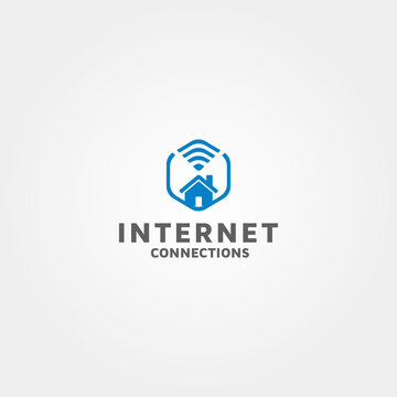 internet connections vector logo design template Idea and inspiration