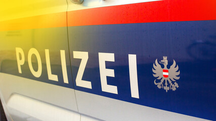  Close up of austrian federal police car on the street