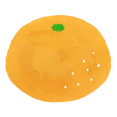 水彩風みかんのイラスト