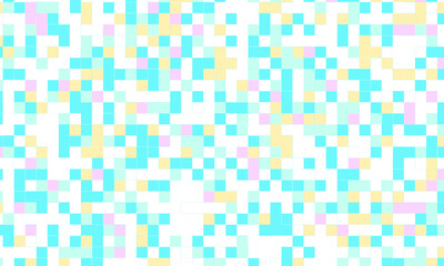 Abstract square pixel mosaic colorful background geometric seamless pattern in pastel colors. 8 bit