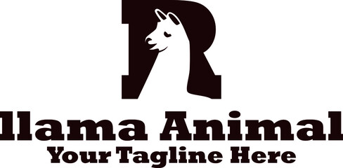 Llama Animal Letter R