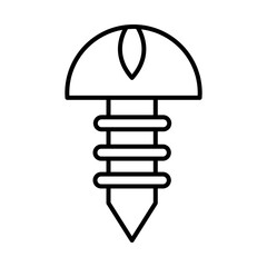 screw tool repair maintenance and construction equipment line style icon