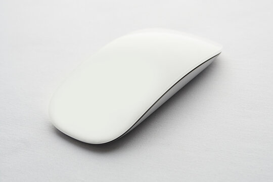 Futuristic mouse on white background, top view