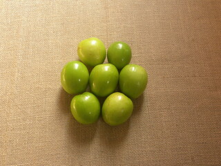 Green color Apple Ber or Indian jujube fruits