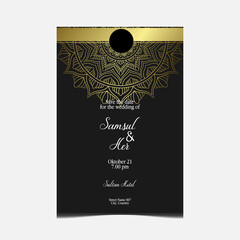 Mandala template with elegant, classic elements. Great for invitation, flyer, menu, brochure, background Premium Vector