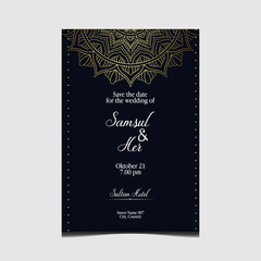 Mandala template with elegant, classic elements. Great for invitation, flyer, menu, brochure, background Premium Vector