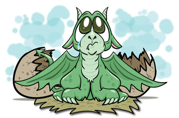 Sad Little Baby Dragon