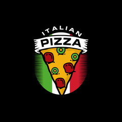 Pizza logo design vector template