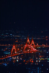Edificios de Bangkok vista de noche desde un mirador