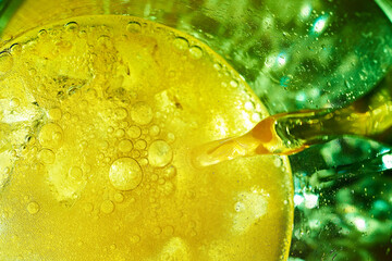 Fruit drink in a glass.