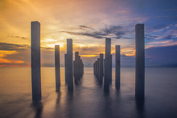 sunset over the sea