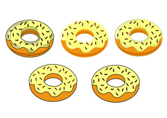 pack of white chocolate donuts with chocolate dragees