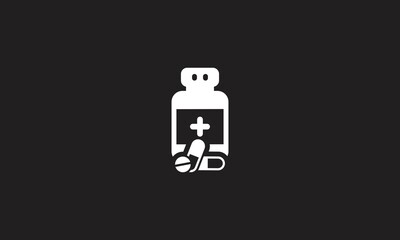 Medicine bottle icon,vector illustration. Flat design style. vector medicine bottle icon illustration
