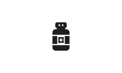 Medicine bottle icon,vector illustration. Flat design style. vector medicine bottle icon illustration