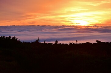 秋の立山連峰　夕景